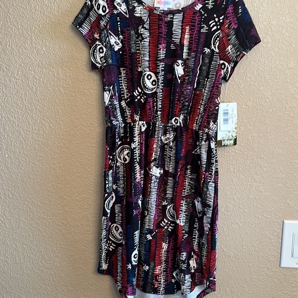 NWT Lularoe Mae size 10 Nightmare before Christmas dress pockets Barrel & Shock - Picture 3 of 3